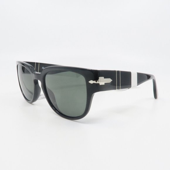 Persol PO3231-S 95/58 New Black/Green Polarized Unisex Sunglasses 54mm with case - Picture 3 of 5